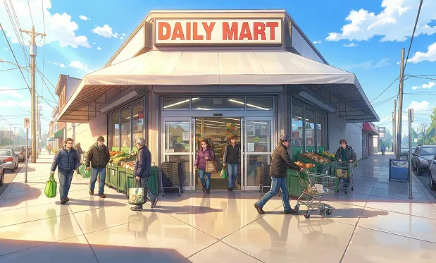 Anime style conversion of the street scene by FireRed Image Edit