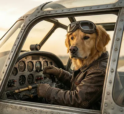 Tausche die Katze im Bild gegen einen Hund aus.